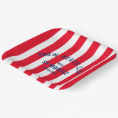 Sneeuwstrandclub Rode Cabana Streep Aangepaste Ski Papieren Bordje (Gebogen)