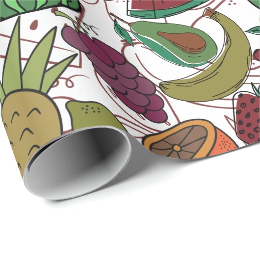 Sneeuwsvrucht | Fruit aardoppervlak 25 Cadeaupapier (Rol Hoek)