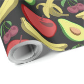 Sneeuwsvrucht tropische vruchten cadeaupapier (Rol Hoek)