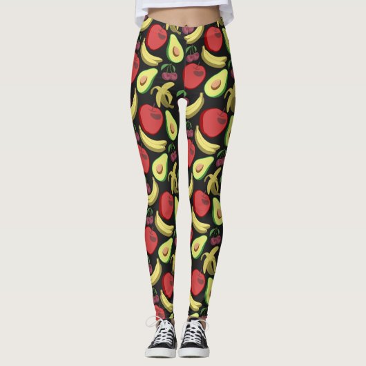Sneeuwsvrucht tropische vruchten leggings (Voorkant)