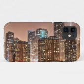 Sneeuwt herfsten over skyline in Chicago 's avonds Case-Mate iPhone Case (Achterkant (horizontaal))