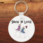 Sneeuwt in Love Snowman T-shirts en cadeautjes Sleutelhanger (Voorkant)