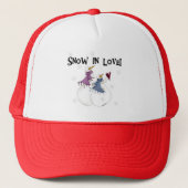 Sneeuwt in Love Snowman T-shirts en cadeautjes Trucker Pet (Voorkant)