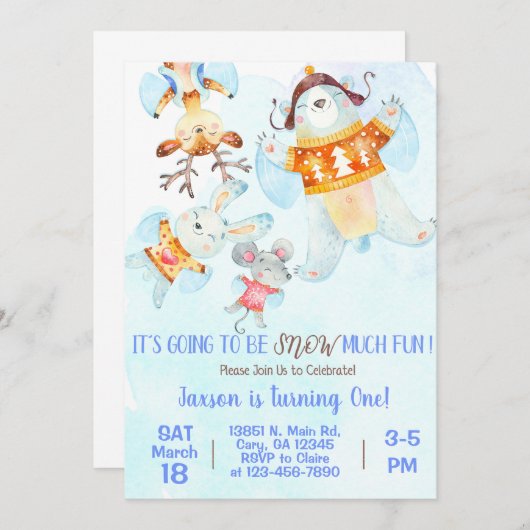 Sneeuwt veel leukste jongen wintervakantie. kaart (Voorkant / Achterkant)