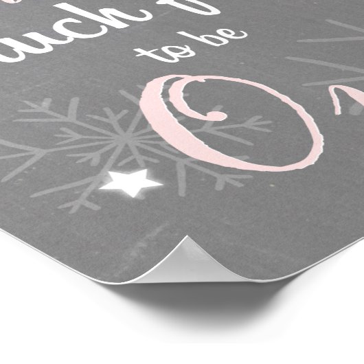 Sneeuwt veel plezier om een eerste verjaardagsteke poster (Hoek)