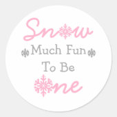 Sneeuwt veel vun om één Baby te zijn Ronde Sticker (Voorkant)