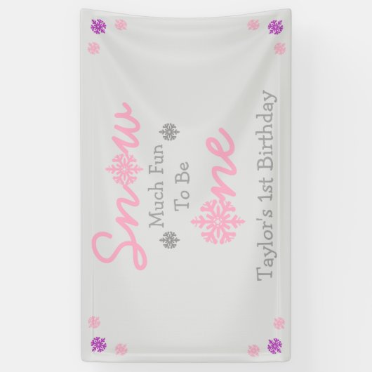 Sneeuwt veel vun om er eentje te zijn spandoek (Verticaal)