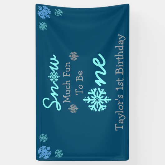 Sneeuwt veel vun om er eentje te zijn spandoek (Verticaal)