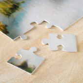 Sneeuwtafereel met waterrad legpuzzel (Zijkant)