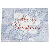 Sneeuwtas met fijne kerst, groot draagtas groot cadeauzakje (Voorkant)