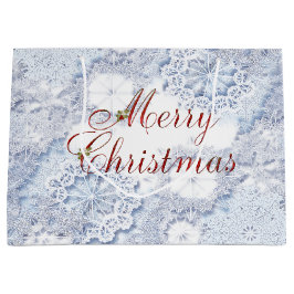 Sneeuwtas met fijne kerst, groot draagtas groot cadeauzakje