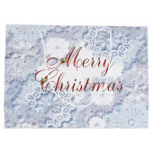 Sneeuwtas met fijne kerst, groot draagtas groot cadeauzakje (Achterkant)