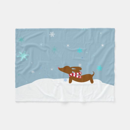 Sneeuwteckel Wiener Wonderland Blanket Fleece Deken (Voorkant (Horizontaal))
