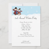 SNEEUWTIJD SNOWMAN Winter Party nodigt uit Kaart (Achterkant)