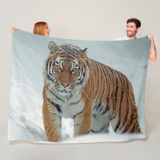 SNEEUWTIJGER FLEECE DEKEN (In situ)