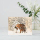 sneeuwtijgers briefkaart (Staand voorkant)