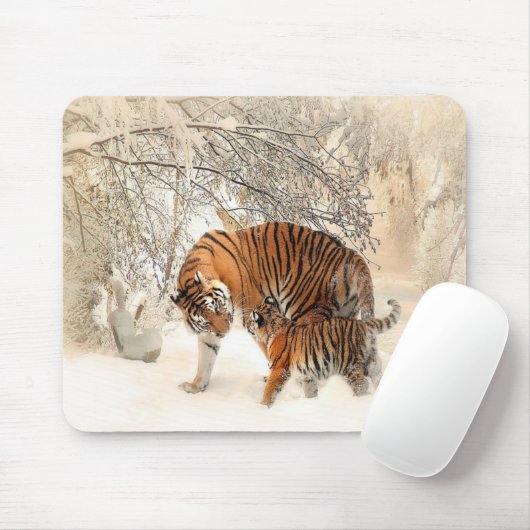sneeuwtijgers muismat (Met muis)