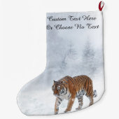 Sneeuwtijnbos winterbos grote kerstsok (Achterkant)