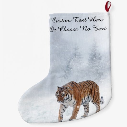 Sneeuwtijnbos winterbos grote kerstsok (Achterkant)