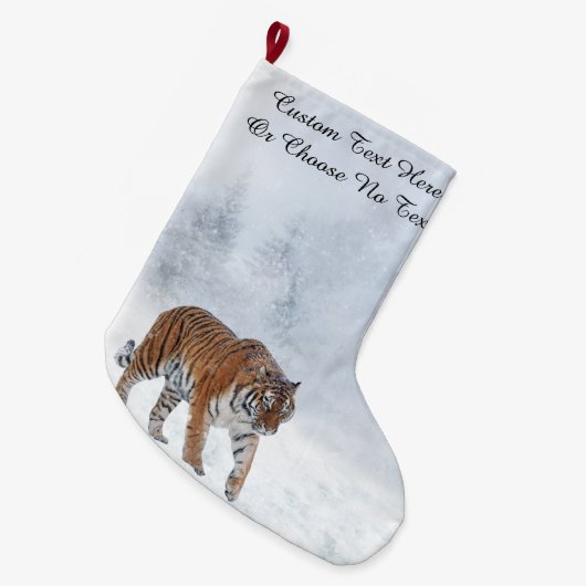 Sneeuwtijnbos winterbos grote kerstsok (Voorkant (Hangend))