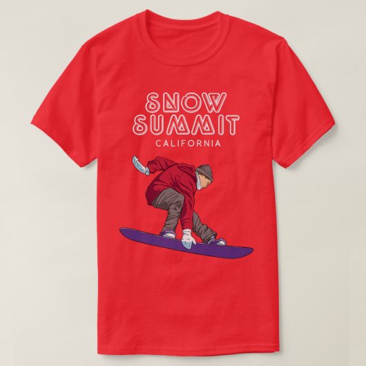 Sneeuwtop CaliforniaSnowboarder T-shirt (Design voorkant)