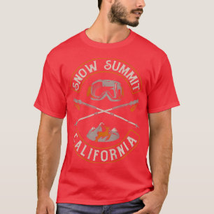 Sneeuwtop Californische bergen Biker Pat T-shirt