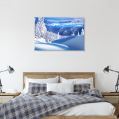 Sneeuwtopbergen Olieschilderdruk Canvas Afdruk (Insitu (Slaapkamer))