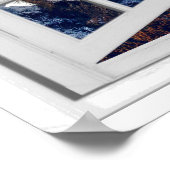 Sneeuwtoppen in bergen-pieken - venster poster (Hoek)