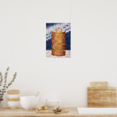 Sneeuwtoren onder het aurora. poster (Keuken)