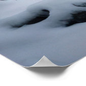 Sneeuwtrein in het winterlandschap poster (Hoek)