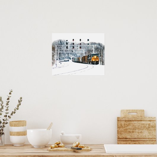 Sneeuwtrein Poster (Keuken)