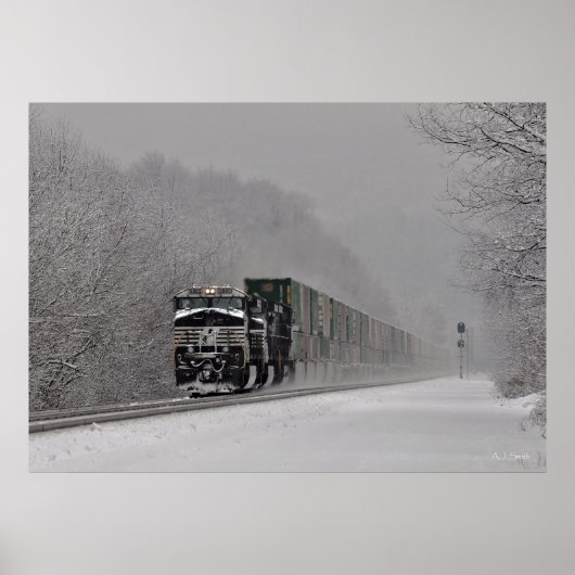 Sneeuwtrein Poster (Voorkant)