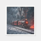  sneeuwtrein servet (Voorkant)