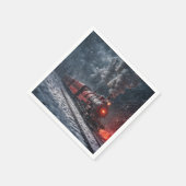  sneeuwtrein servet (Hoek)