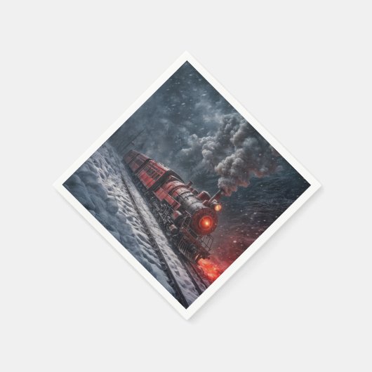  sneeuwtrein servet (Hoek)