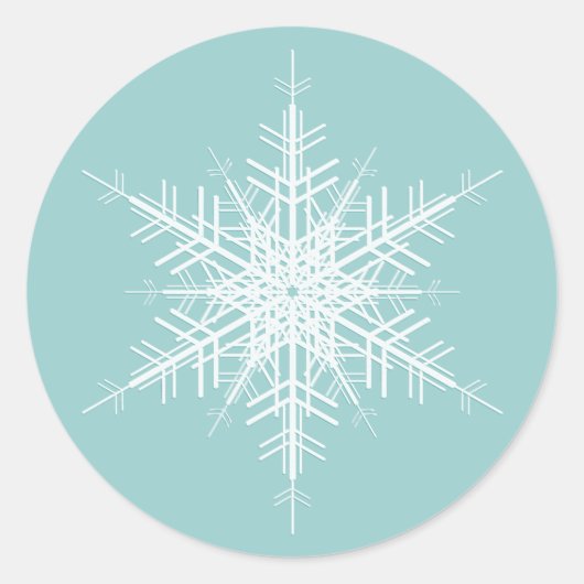 Sneeuwturquoise Sticker (Voorkant)