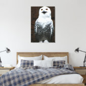 Sneeuwuil 24x36 (60x90cm) waccna canvas afdruk (Insitu (Slaapkamer))