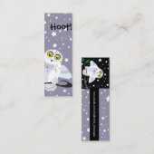 Sneeuwuil Bladwijzer Mini Visitekaartje (Voorkant / Achterkant)