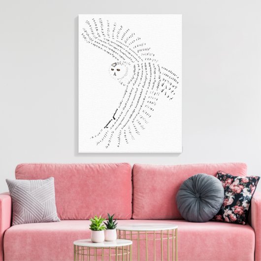 Sneeuwuil Canvas Print (Insitu (Woonkamer))