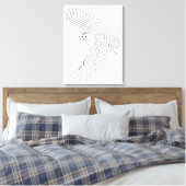 Sneeuwuil Canvas Print (Insitu (Slaapkamer))
