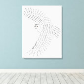 Sneeuwuil Canvas Print (Insitu (Houten vloer))