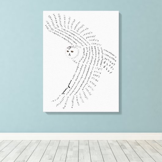 Sneeuwuil Canvas Print (Insitu (Houten vloer))