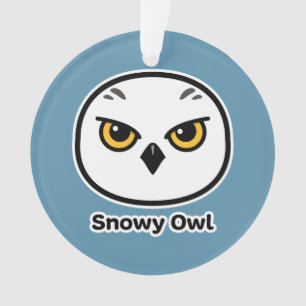 Sneeuwuil Gezicht Vogel Illustratie Ornament