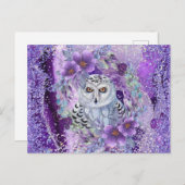 Sneeuwuil godin kunst van Renee Briefkaart (Voorkant / Achterkant)