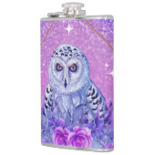 Sneeuwuil godin kunst van Renee Lavoie Heupfles (Links)