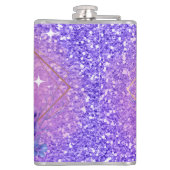 Sneeuwuil godin kunst van Renee Lavoie Heupfles (Achterkant)