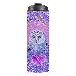 Sneeuwuil godin kunst van Renee Thermal Tumbler Thermosbeker