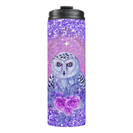 Sneeuwuil godin kunst van Renee Thermal Tumbler Thermosbeker (Voorkant)