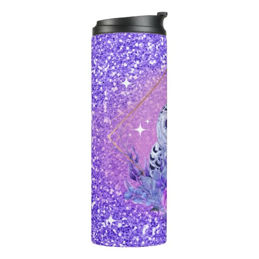 Sneeuwuil godin kunst van Renee Thermal Tumbler Thermosbeker (Gedraaid links)