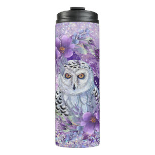 Sneeuwuil godin kunst van Renee Thermal Tumbler Thermosbeker